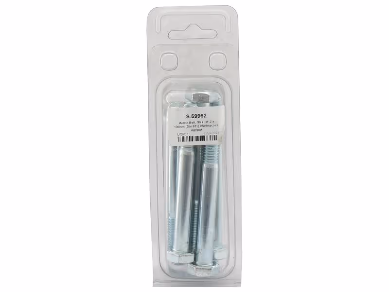 Agripak 8 pièces Boulon métrique, M12x100mm