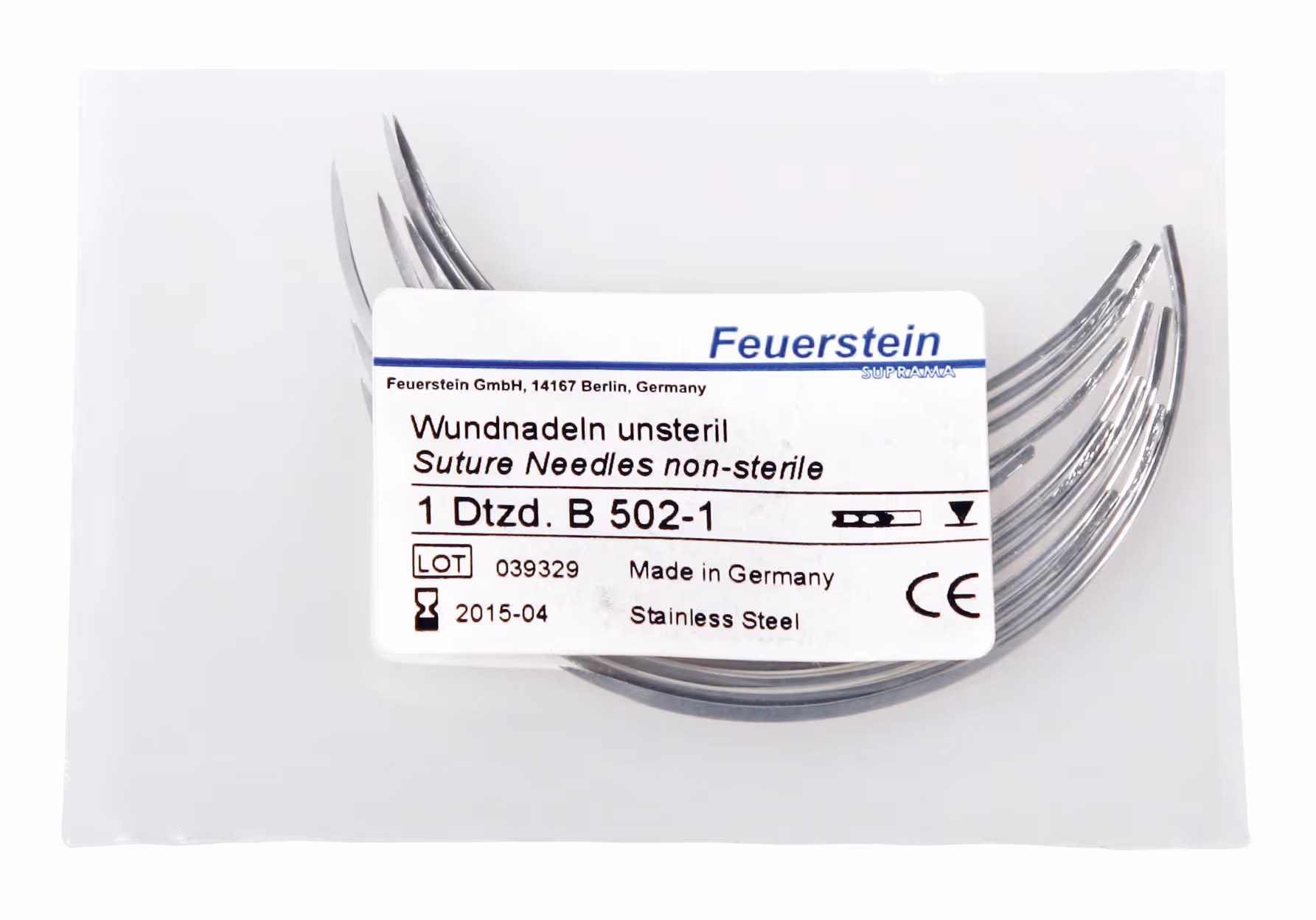 Aiguilles chirurgicales T. 1 sachet de 12