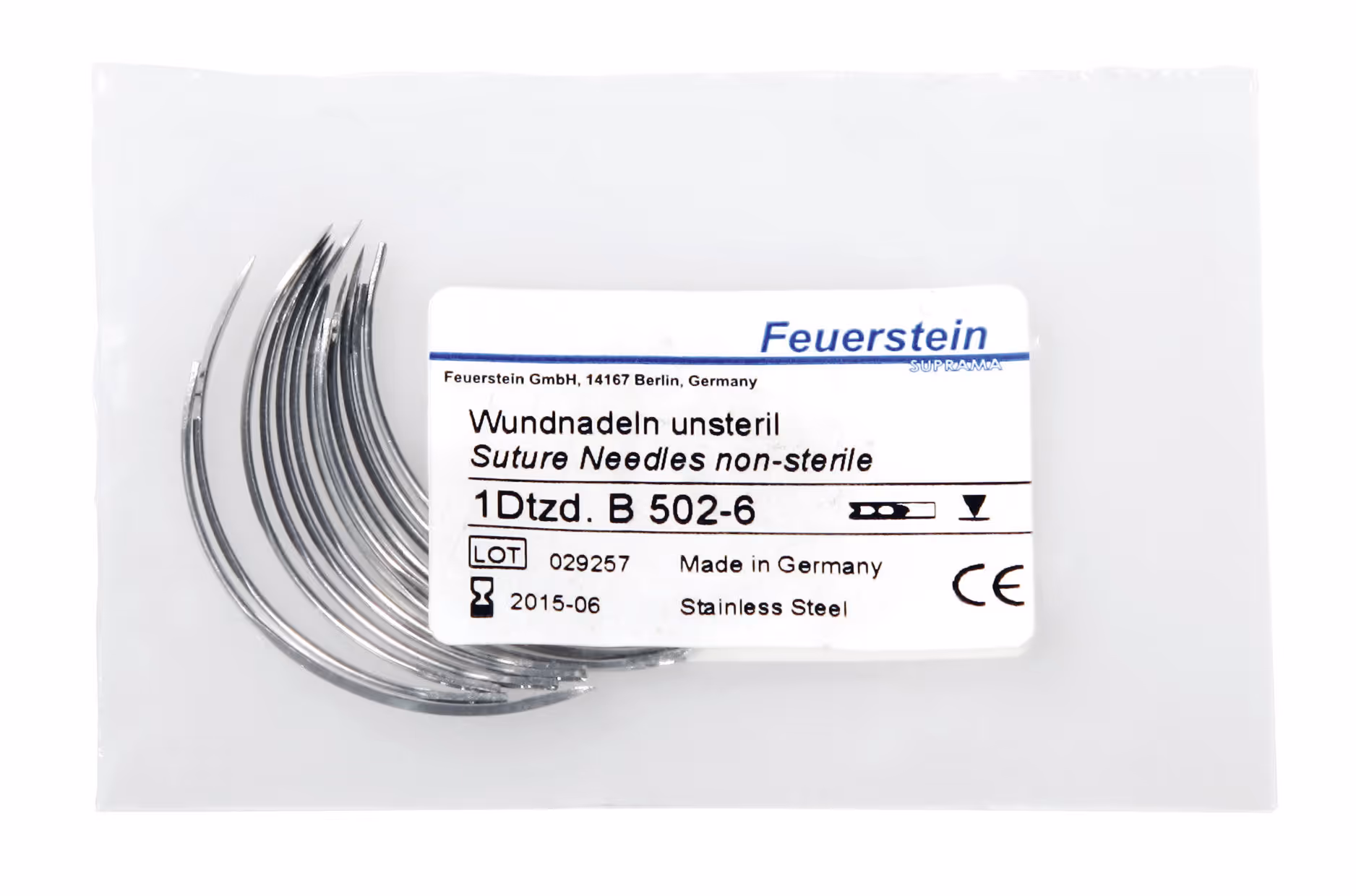 Aiguilles chirurgicales T. 6 sachet de 12