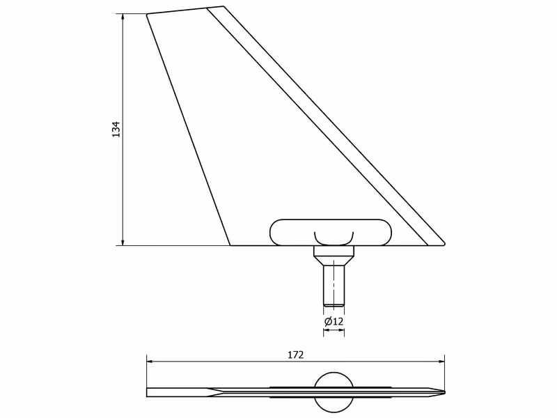 Aileron coutre Gauche/Droit Remplacement pour Kverneland - Adaptable - ref KK083235
