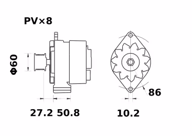 Alternateur 12V 75A - John Deere