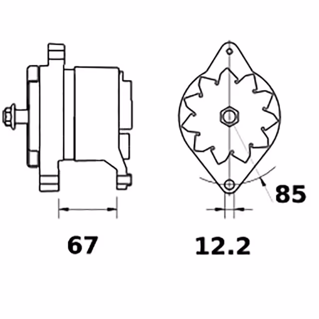ALTERNATEUR 12V 80A IA1152