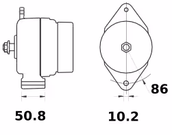 Alternateur 14V 120A - IA1087 | Letrika
