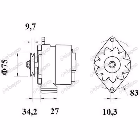 Alternateur 14V 65A