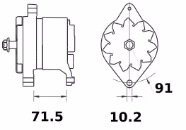 Alternateur 28V 80A IA9478 Letrika
