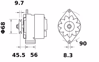 Letrika | Alternateur IA0094 14V 50A