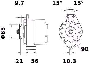 Letrika | Alternateur IA0122 14V 65A