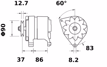 Letrika | Alternateur IA0276 14V 65A