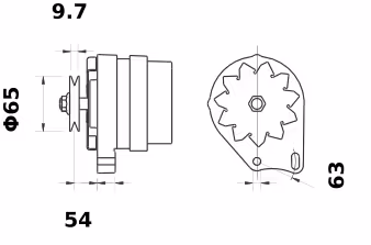 Letrika | Alternateur IA0355 14V 55A
