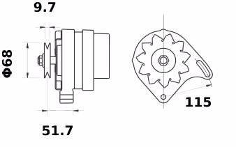 Letrika | Alternateur IA0358 14V 55A
