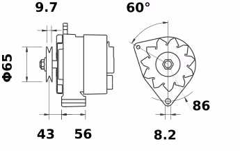 Letrika | Alternateur IA0370 14V 70A
