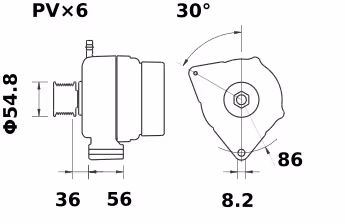 Letrika | Alternateur IA0440 14V 80A
