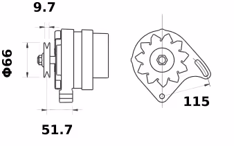 Letrika | Alternateur IA0488 28V 35A