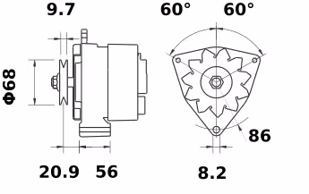 Letrika | Alternateur IA0499 14V 65A