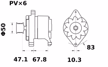 Letrika | Alternateur IA0523 14V 70A