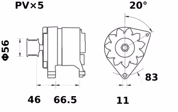 Letrika | Alternateur IA0590 14V 65A