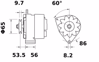 Letrika | Alternateur IA0613 14V 65A