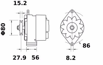 Letrika | Alternateur IA0665 14V 65A