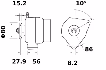 Letrika | Alternateur IA0668 14V 95A