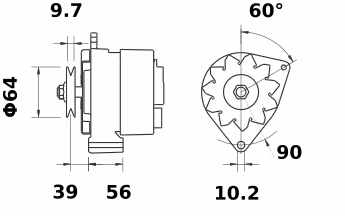 Letrika | Alternateur IA0679 14V 70A