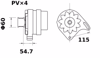 Letrika | Alternateur IA0695 14V 65A