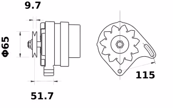 Letrika | Alternateur IA0711 14V 65A