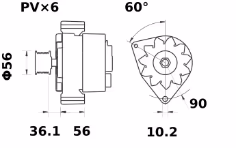 Letrika | Alternateur IA0713 14V 70A