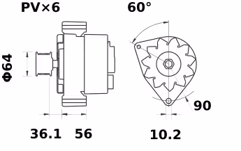 Letrika | Alternateur IA0731 14V 70A