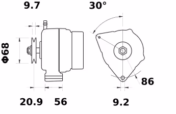Letrika | Alternateur IA0737 14V 95A