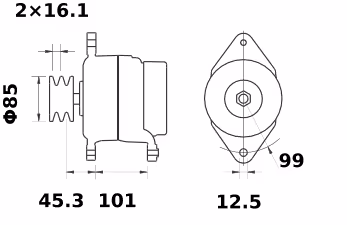 Letrika | Alternateur IA0761 28V 50A