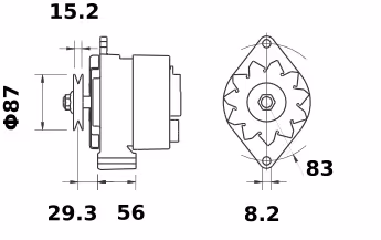 Letrika | Alternateur IA0784 14V 33A