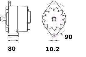 Letrika | Alternateur IA0801 28V 55A