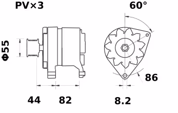 Letrika | Alternateur IA0890 14V 70A