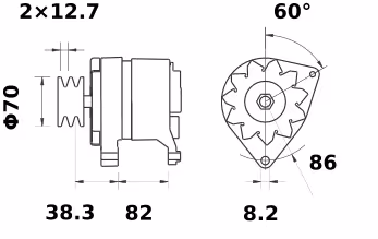 Letrika | Alternateur IA0984 14V 80A