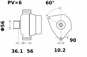 Letrika | Alternateur IA1012 14V 90A