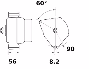 Letrika | Alternateur IA1076 28V 55A