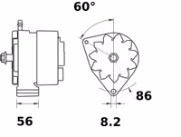 Letrika | Alternateur IA1079 28V 35A