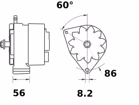 Letrika | Alternateur IA1081 14V 95A