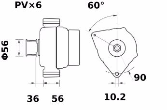 Letrika | Alternateur IA1110 14V 120A