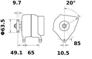 Letrika | Alternateur IA1135 14V 95A