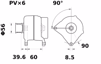 Letrika | Alternateur IA1144 14V 70A