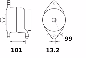 Letrika | Alternateur IA1150 28V 80A