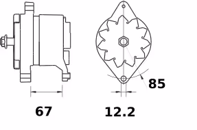 Letrika | Alternateur IA1152 14V 80A