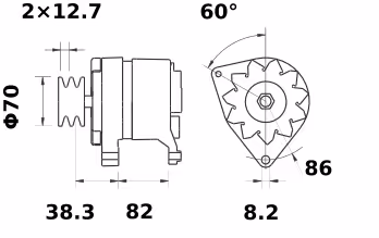 Letrika | Alternateur IA1190 28V 55A