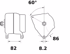 Letrika | Alternateur IA1203 14V 120A
