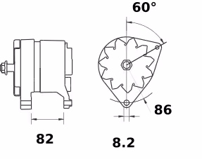 Letrika | Alternateur IA1296 14V 120A