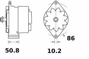 Letrika | Alternateur IA1348 14V 95A