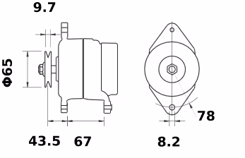 Letrika | Alternateur IA1372 14V 55A