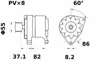 Letrika | Alternateur IA1376 28V 65A