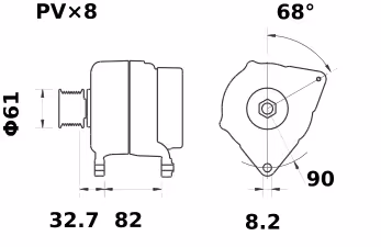 Letrika | Alternateur IA1379 14V 200A